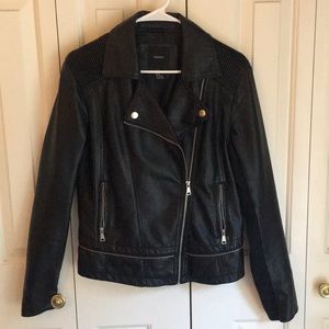 Faux Leather Moto Jacket